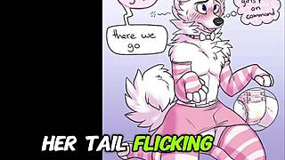 Diapered furry explores first-time delights in wild costume play for ultimate thrill.