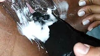 Huge 22cm Dildo Insertion