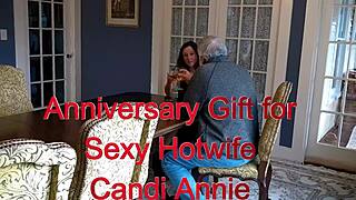 hotwife candi annie gets cock & cum as anniversary gift from husband 😍💦