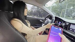 May hernandez's public car masturbation leads to anal orgasm