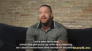 Insanely hot brunette with tattoos gets her wet pussy licked and pounded roughly by her lover