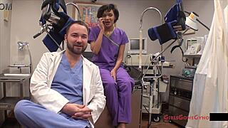 Jackie Banes in cheerleader nurse role