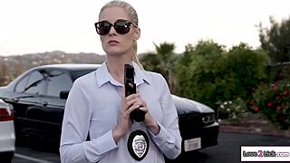 dominant lesbian cop gets rimmed by her captive in this intense scene