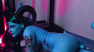 Tattooed Blue-Eyed Slut With Huge Tits Fucked By Machine