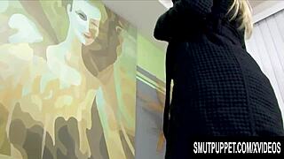 Blonde Paris Gables Swallows BBC Cum After Ass Fucking