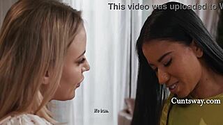 First-Time Lesbian Lust with Anna Claire Clouds and Ameena Green Cunt Play