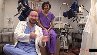 Jackie Banes in cheerleader nurse role