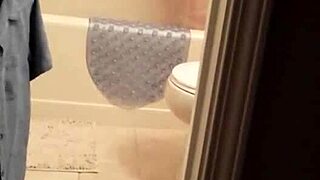 shy girl bathing in the shower on that date.