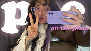 Look how I pee on my trip to Europe on the plane