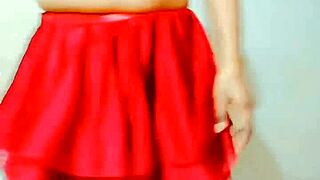 Shemale Sissy Feels Intense Pleasure Pissing On Herself