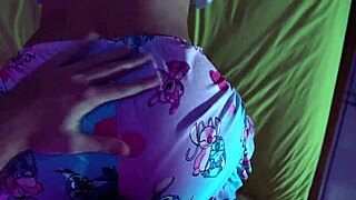 Petite Cute Latina Gives Handjob Over Her Underwear
