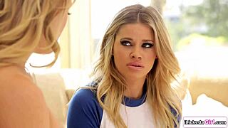 Lesbian Milf Licks Petite 18+ College Babe's Shaved Pussy