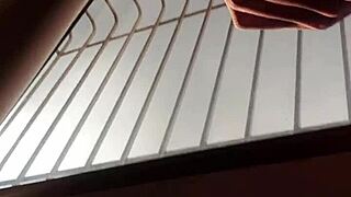 Hot Guy Big Dick Masturbates In Public Window