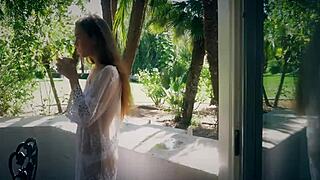 Cute petite 18+ girl with hairy bush hottie in passionate xxx session