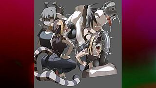 this futa comp has some hot anal action with cum