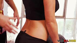 I had an anal threesome with eurobabes at the gym, their big tits bouncing