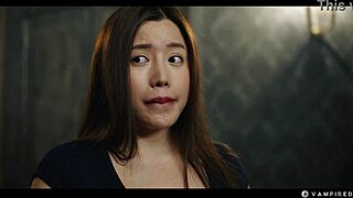 Asian BBW Trapped by Big Tits Brunette in Vampire Hotel