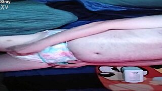 Baby pup gets padded up in a detailed diaper promo session