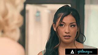 Maids of honor gangbang bride lily labeau with scissoring and big natural tits