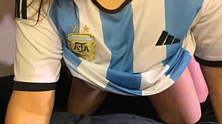 big tits woman fucked in four after the match