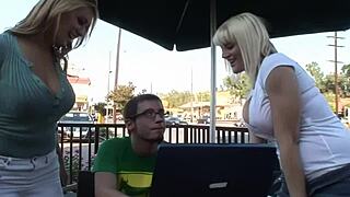 eve laurence and trina michaels are tramps in heels stockings 😈