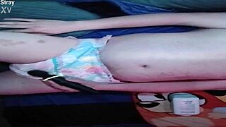 Baby pup gets padded up in a detailed diaper promo session