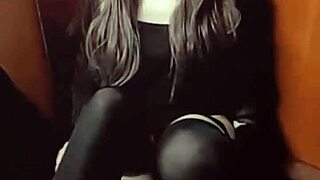 Asian shemale quietly masturbates in homemade video