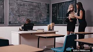 i caught milf teachers watching a colleague jerk off in class
