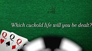 cuckold ffm revenge unfolds with a creampie. a cummy kiss seals the deal.