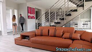 Mature Milf Rubs Pussy, Teen 18+ Stepdaughter Gets Hardcore Plowed And Cumshot