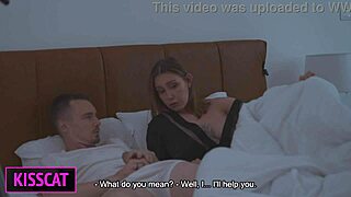 Shocking step mom seduces step son in shared bed for naughty lesson