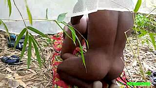 just banging my old ebony man out in the wild forest