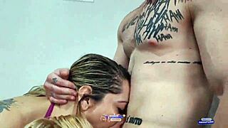 Stepmom guides stepdaughter in anal play with boyfriend's help. Curious how it unfolds?