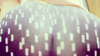 i can't stop staring at that sexy blonde's big ass in leggings, her natural tits are so hot