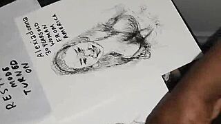 i covered women's tits in sketches with cum as a finishing touch