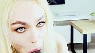 Hot Greta Foss slams Troy Francisco's big chocolate cock deep