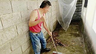 Busty Perverted Boss Seduces Old Employee for Deepthroat and Gaping