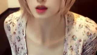 bitchy ladyboy shows off wild solo masturbation