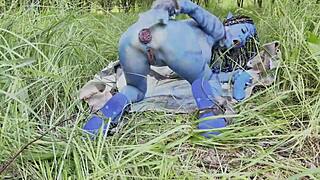 Monika Fox, prolapse queen, shows off stunning roses in softcore anal play