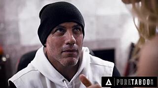 Sarah Vandella motivates player with titty fuck.