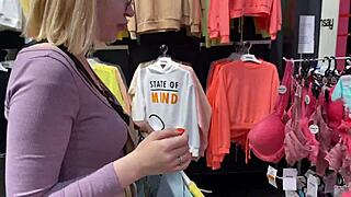 getting a blowjob in the changing booth