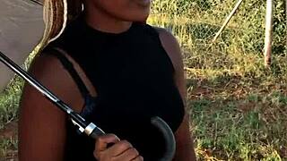 Homemade ebony pussy licked bent over doggystyle