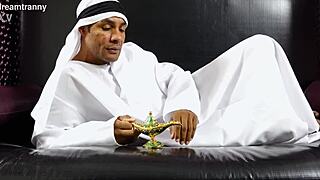 Is trans genie daniela marks ready to serve hung aladdin's cock with her ass?