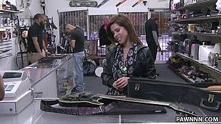 Pawnstar meets rockstar in reality. Latina amateur gets monster cock for cash.