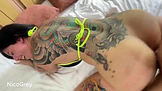 i licked her pussy then she gave me a blowjob and i fucked her doggystyle cumming on her ass