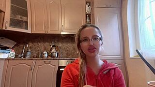 The goddess mistress with long nails and glasses dominates with dirty talk and financial control in huge fetish scene