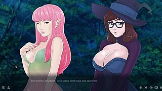 Witch and Fae Threesome Quickie! Fantasy Adventure in Adult Game!