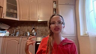 The goddess mistress with long nails and glasses dominates with dirty talk and financial control in huge fetish scene