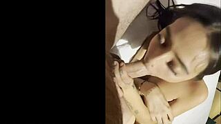 Manuela Restrepo's first white cock with latina director