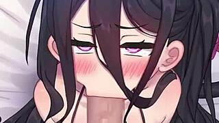 i love how this catgirl gives blowjobs and swallows cum
